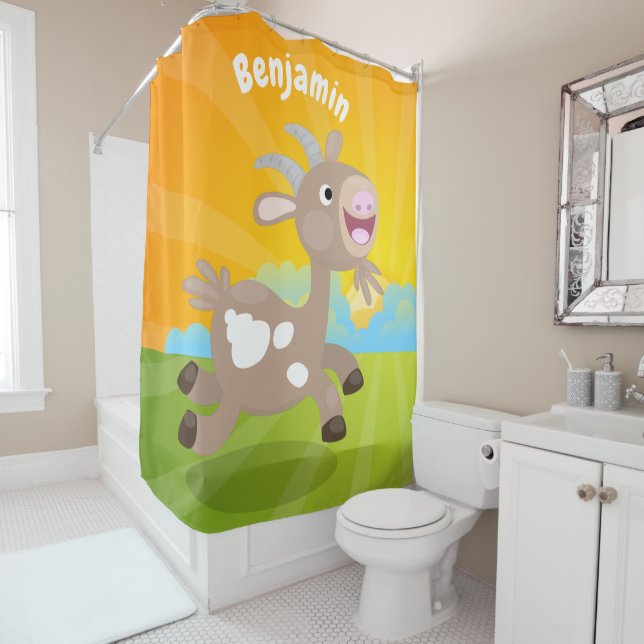 Cute happy billy goat cartoon (In Situ)