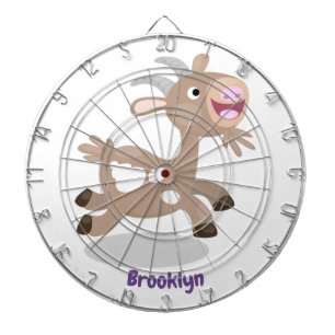 Cute happy billy goat cartoon dartboard