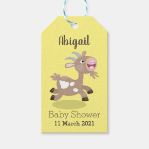 Cute happy billy goat cartoon  gift tags
