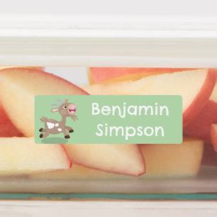 Cute happy billy goat cartoon personalized