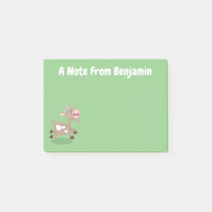 Cute happy billy goat cartoon post-it notes