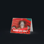 Cute Happy Birthday Card<br><div class="desc">A sweet baby orangutan sends out happy birthday wishes. A cute greeting card for male or female, family or friend. Each purchase of this card supports efforts to save the orangutans. The artist is involved with orangutan rescue and rehabilitation. 100% of her profits on this image go to the Care...</div>