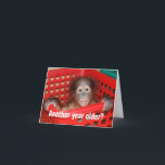 Cute Happy Birthday Card<br><div class="desc">A sweet baby orangutan sends out happy birthday wishes. A cute greeting card for male or female, family or friend. Each purchase of this card supports efforts to save the orangutans. The artist is involved with orangutan rescue and rehabilitation. 100% of her profits on this image go to the Care...</div>