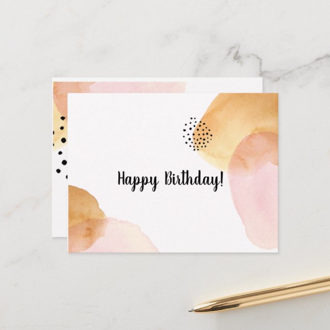 Cute Happy Birthday Cards (Front/Back In Situ)