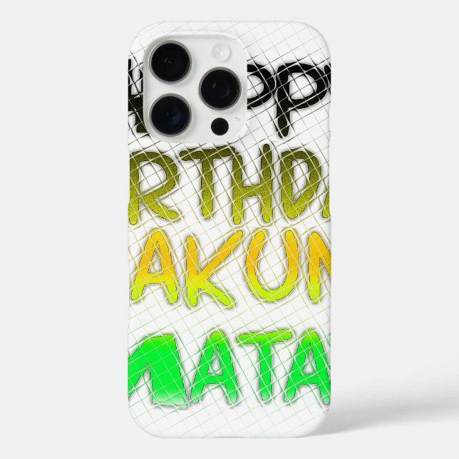 Cute Happy Birthday Hakuna Matata eco Inspirationa Case-Mate iPhone Case (Back)