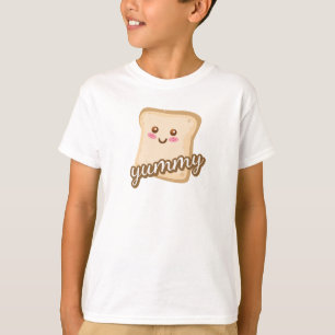 Cute Happy Bread Drawing Art T-Shirt