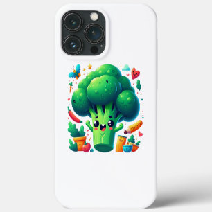 cute happy broccoli iPhone 13 pro max case