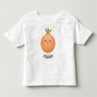Cute happy brown onion green cartoon illustration