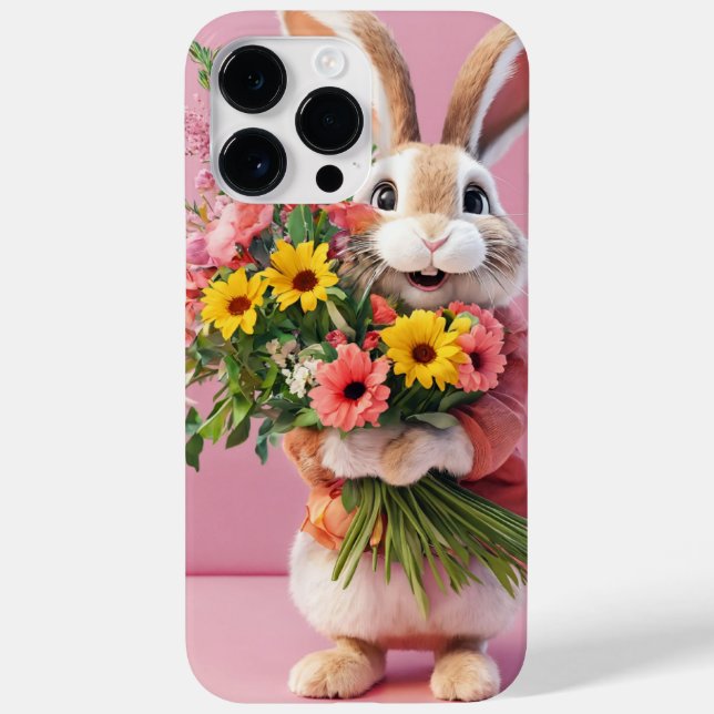 cute happy bunny iphone14pro max case christmas (Back)
