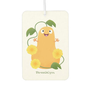 Cute happy butternut pumpkin gourd cartoon air freshener