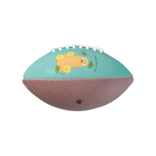 Cute happy butternut pumpkin gourd cartoon football