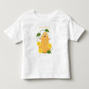 Cute happy butternut pumpkin gourd cartoon toddler t-shirt