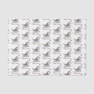 Cute happy californian quail cartoon illustration tissue paper