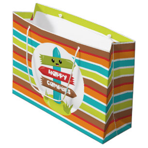 Cute Happy Campers sign party bag