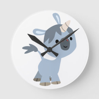 Cute Happy Cartoon Baby Unicorn Wall Clock