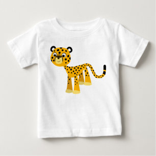 Cute Happy Cartoon Cheetah Baby T-Shirt