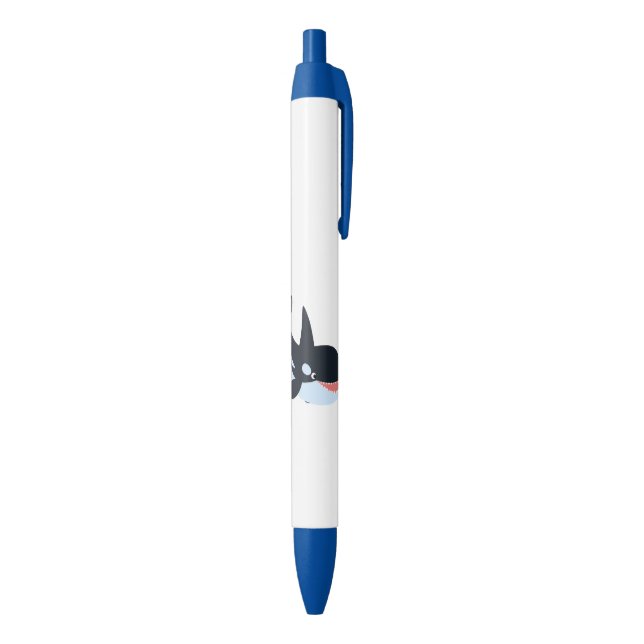 Cute Happy Cartoon Killer Whale Black Ink Pen (Bottom (Vertical))