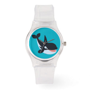 Cute Happy Cartoon Killer Whale Women Sporty Watch