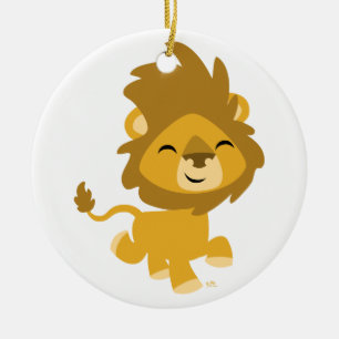 Cute Happy Cartoon Lion Ornament
