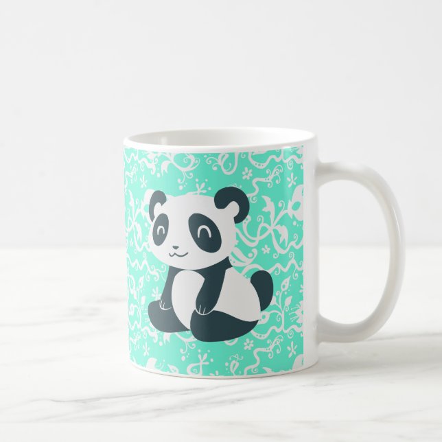 Cute Happy Cartoon Panda Coffee Mug (Right)