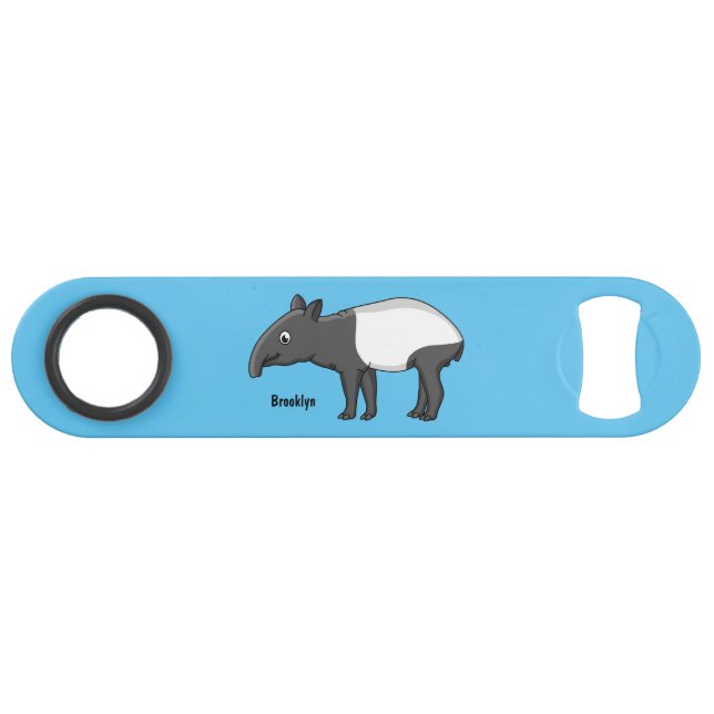 Cute happy cartoon tapir illustration bar key (Front (Horizontal))
