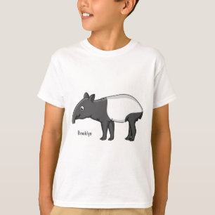 Cute happy cartoon tapir illustration T-Shirt