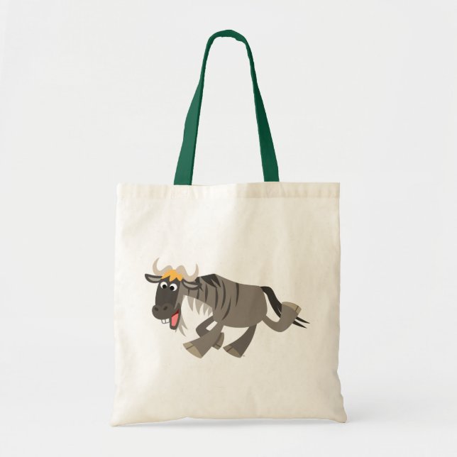 Cute Happy Cartoon Wildebeest Bag (Front)