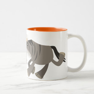 Cute Happy Cartoon Wildebeest Mug