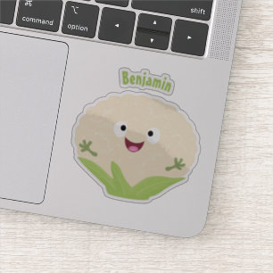 Cute happy cauliflower vegetable cartoon