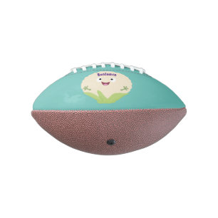 Cute happy cauliflower vegetable cartoon football