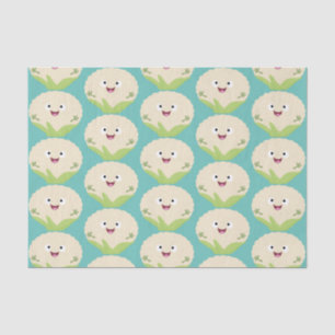 Cute happy cauliflower vegetable cartoon tissue paper