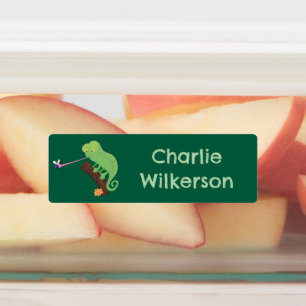 Cute happy chameleon lizard cartoon personalized