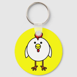 Cute Happy Chicken Keychain