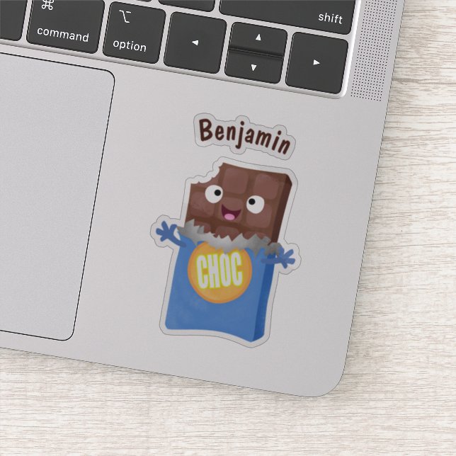 Cute happy chocolate candy bar cartoon character (Detail)