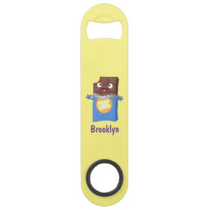 Cute happy chocolate candy bar cartoon character key
