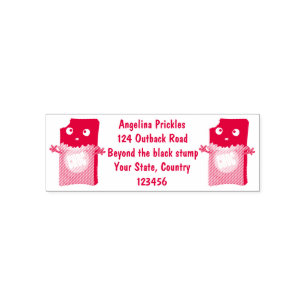 Cute happy chocolate candy bar cartoon character  self-inking stamp