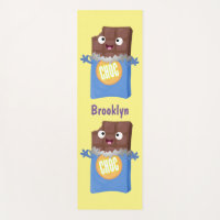 Cute happy chocolate candy bar cartoon character