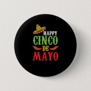 Cute Happy Cinco De Mayo 2 Inch Round Button