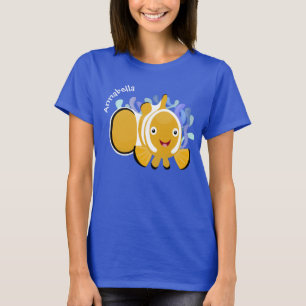 Cute happy clownfish anenome cartoon T-Shirt