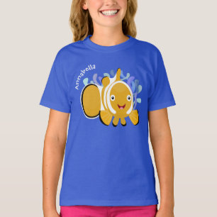 Cute happy clownfish anenome cartoon T-Shirt