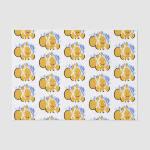 Cute happy clownfish anenome cartoon tissue paper