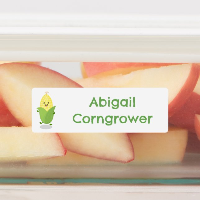 Cute happy corn cartoon personalized  (Affixed)