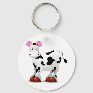 Cute Happy cow cartoon characters Keychain