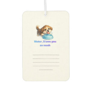 Cute Happy Dog Water Lover Inspirational Design Air Freshener