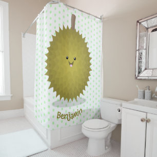 Cute happy durian cartoon illustration