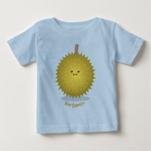 Cute happy durian cartoon illustration baby T-Shirt