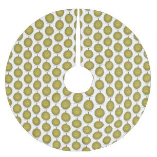 Cute happy durian cartoon illustration brushed polyester tree skirt