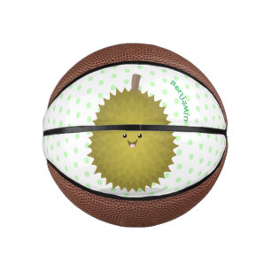 Cute happy durian cartoon illustration mini basketball