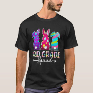 Cute Happy Easter 3rd Grade Squad Three Bunny East T-Shirt