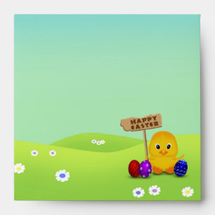 Cute Happy Easter Baby Chick Envelopes